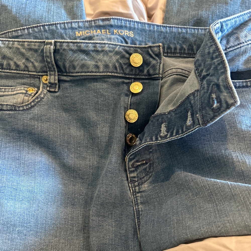 Michael Kors Classic Blue relaxed women’s Jeans size 14W - Picture 4 of 5